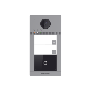 Videoportero IP (IP65 + IK08) con Llamada y apertura desde APP Hik-Connect | Soporta 2 Departamentos | PoE Estandar | Interfaz WEB para configuración | 2 puertas