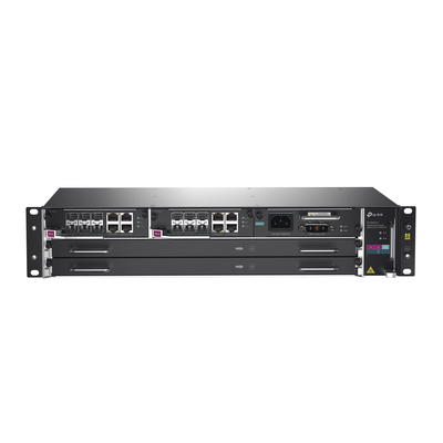 DeltaStream - OLT Módular GPON | Conexión de hasta 4,096 ONUs | 2 Tarjetas Main | Puertos Gigabit RJ45 Uplink | 4 Puertos SFP+ Uplink | Fuente Redundante AC- DC (incluida) | Administración desde la nube (DPMS)