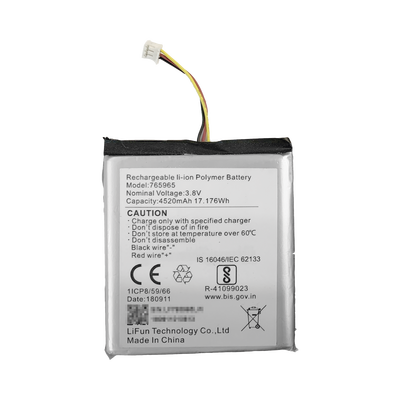 Batería de Respaldo para Panel de Alarma Hikvision | 4520 mAh | Compatible con Paneles AX PRO - AX HUB - Hibrido Versión 1 (DS-PHA64-W4P) y Repetidor AX PRO DS-PR1-WB