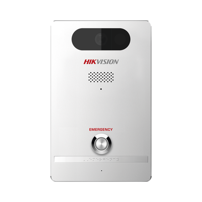 Estación de Alarma de Pánico | Cámara de 4 Megapixel | Micrófono Integrado | Exterior IP65 | Protección IK10 | PoE | 10 mts IR | Entradas y Salidas de Alarma