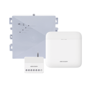(AX PRO + YONUSA) KIT de Alarma AX PRO | Incluye: 1 Hub con bateria de respaldo | 1 Energizador 2500Mts Lineales | 1 Relevador 0 a 36 Vcc (Max. 5 A) con Entrada de Alarma 27|7