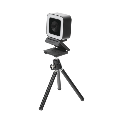 Cámara Web ALTA DEFINICIÓN (1080p) | Aro de Luz Interconstruido | Gran Angular | Micrófono Integrado | Conector USB de 2 mts | Fácil de Instalar | Reducción de Ruido Inteligente