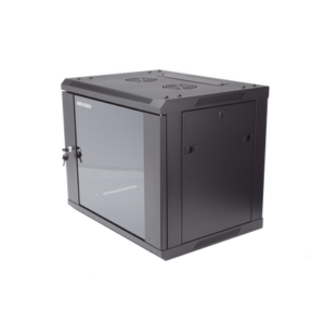 Gabinete para Montaje en Pared - Piso | Puerta de Cristal Templado | Cuerpo Fijo | 9 Unidades de Rack | 19" | Fabricado en Acero