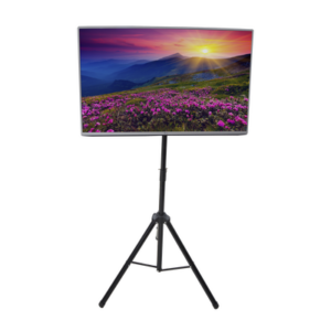 Trípode Portátil con Soporte de piso para Monitores de 32 a 65" | Vesa 600 x 400 | Acero | Montaje de 65 cm a 1 mt