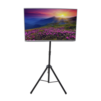 Trípode Portátil con Soporte de piso para Monitores de 32 a 65" | Vesa 600 x 400 | Acero | Montaje de 65 cm a 1 mt