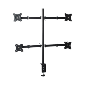 Montaje de Escritorio articulado para 4 monitores de 13 a 27" | Soporta hasta 15 kg | Vesa 75 x 75 | 100 x 100 | Acero