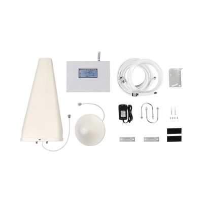 Kit Amplificador de Señal Celular TRIPLE banda de frecuencia | Mejora las llamadas convencionales y VoLTE | Soporta los datos de las tecnologías 2G, 3G y 4G de TELCEL, AT&T y MOVISTAR | Puede cubrir hasta 2 espacios de 300 m2 cada uno.