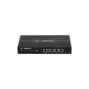 EdgeRouter 4, con 3 puertos 10|100|1000 Mbps + 1 puerto SFP, con funciones avanzadas de ruteo