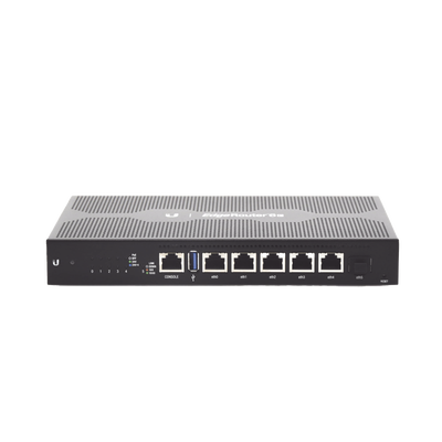 EdgeRouter 6 PoE pasivo 24 V, con 5 puertos 10|100|1000 Mbps + 1 puerto SFP, con funciones avanzadas de ruteo