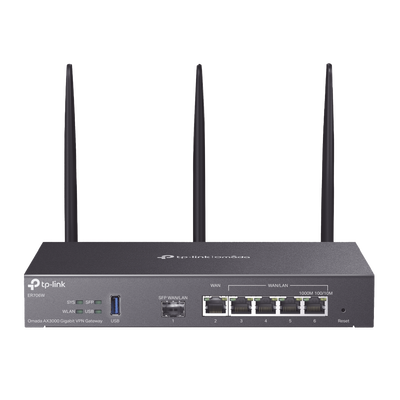 Router Omada VPN | SDN Multi-WAN Gigabit | 1 Puerto WAN SFP Gigabit | 1 Puerto WAN RJ45 Gigabit | 2 Puertos LAN RJ45 Gigabit | 2 Puertos Configurables LAN|WAN | 150,000 Sesiones Concurrentes | Administración Centralizada Omada o Stand-Alone