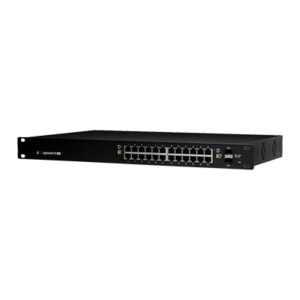 Switch EdgeMAX administrable de 24 puertos Gigabit con PoE+|PoE Pasivo 24V + 2 Puertos SFP, 250 W