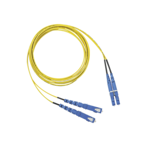 Jumper de Fibra Optica Monomodo 9|125 OS2, LC-SC Duplex, OFNR (Riser), Color Amarillo, 1 Metro (3.28 Pies)
