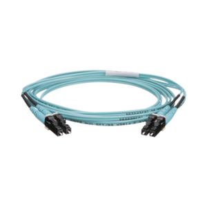 Jumper de Fibra Optica Multimodo 50|125 OM4, LC-LC Duplex, OFNR (Riser), Color Aqua, 2 Metros (6.56 Pies)