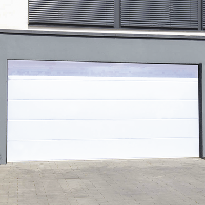 Puerta de Garage de Alta Calidad | Linea Central | Color Blanco 20X9 pies, AISLADA, Estilo Americana.