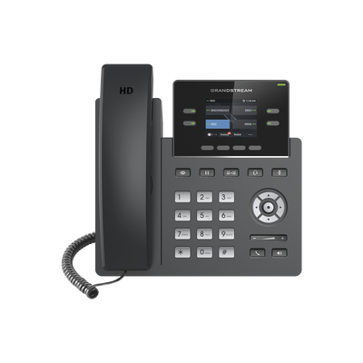 Teléfono IP Grado Operador, 4 líneas SIP con 2 cuentas, pantalla a color 2.4", codec Opus, IPV4|IPV6 con gestión en la nube GDMS