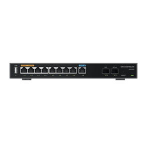Router Gigabit VPN | Balanceador de cargas | 60,000 sesiones NAT | 9 puertos 10|100|1000 Mbps + 2 puertos SFP (WAN|LAN) | 1 puerto entrada PoE(af|at) | 2 puertos salida PoE (af|at) | Compatible con GWN Cloud.