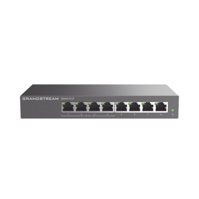 Switch PoE+ Gigabit No Administrable | 8 puertos 10|100|1000 Mbps | 4 puertos PoE+ | hasta 60W