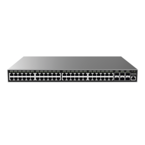 Switch Gigabit PoE+ Administrable | 48 puertos 10|100|1000 Mbps + 6 Puertos SFP+ | Hasta 400W | Compatible con GWN Cloud.