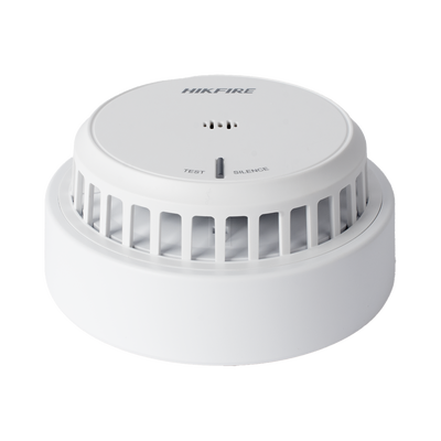 (HikFire) Detector de Humo Óptico Hikvision | Tecnología Avanzada de Detección de Incendios | Alarma Temprana y Fiabilidad Certificada | Soporta Salida de Alarma
