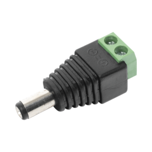 Adaptador Macho Tipo Jack de 3.5 mm (0.14 Pulgadas) Polarizado de 12 Vcc | Terminales Tipo Tornillo | Polarizado (+|-) | Ideal para Cámaras de Video Vigilancia