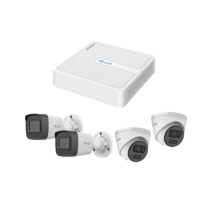 Kit IP 2 Megapixel | NVR de 8 Canales con 8 Puertos PoE | 2 Cámaras IP Bala para Exterior | 2 Cámaras IP Domo para Exterior