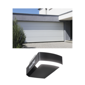 KIT COMPLETO Puerta D| Garage 20x7 Pies | Lisa Linea Central | Color blanco | Insulada | Incluye Motor FS1000APPRT | 1|2HP | Fuerte|Silencioso|Luz LED|Motor DC .
