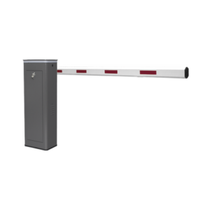 Kit de Barrera Vehicular Derecha y Brazo de 3 Metros | Finales de Carrera Ajustables por Programación | Movimiento Fluido | Diseño Elegante Color Gris | Con Corona Led Semaforizada