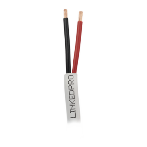 Bobina de Cable 305 Metros (1000 Pies) | Alambre de Cobre 2 x 16 AWG | Color Blanco | CMR | Para Sistemas de Seguridad y Alarmas