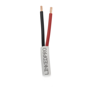 Bobina de 305 Metros (1000 Pies) | Alambre de Cobre 2 x 18 AWG | Color Blanco | CM | Para Sistemas de Seguridad y Alarmas