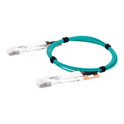 Cable AOC QSFP-DD de 400 Gbps a 400 Gbps | Cable de fibra óptica Activo | Longitud: 2 metros