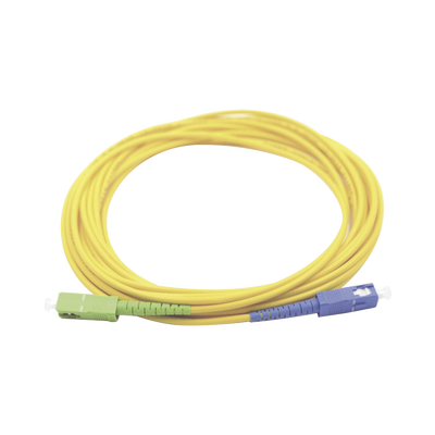 Jumper de Fibra Óptica Monomodo SC|UPC-SC|APC Simplex, Color Amarillo 3 Metros (9.84 Pies)