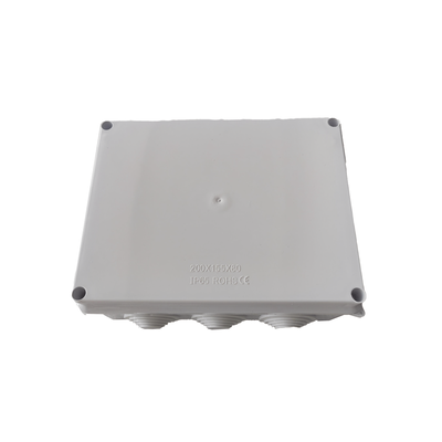 Caja de Derivación-Conexión para Exterior IP66 con 10 Entradas | 200 x 155 x 80 mm | Sellado Seguro con Empaque + 4 Tornillos | Resiste Agua, Polvo y Sol Directo