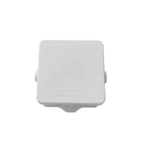 Caja de Derivación-Conexión para Exterior IP56 con 7 Entradas | 80 x 80 x 50 mm | Sellado Seguro con Empaque + 4 Tornillos | Resiste Agua, Polvo y Sol Directo