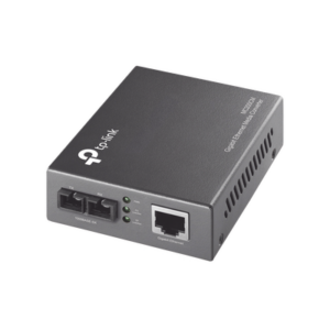 Convertidor Fibra Óptica Multimodo | 1 Puerto RJ45 10|100|1000 Mbps | Puerto Fibra Óptica SC 1000 Mbps | Hasta 550 metros | Plug and Play