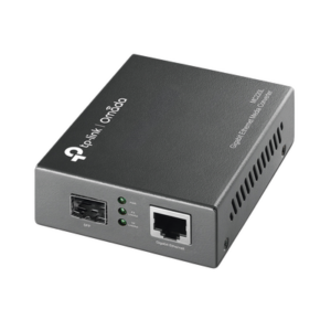 Convertidor Fibra Óptica Monomodo o Multimodo | 1 Puerto SFP 1000 Mbps | 1 Puerto RJ45 10|100|1000 Mbps | Plug and Play