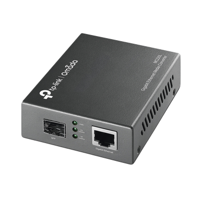 Convertidor Fibra Óptica Monomodo o Multimodo | 1 Puerto SFP 1000 Mbps | 1 Puerto RJ45 10|100|1000 Mbps | Plug and Play