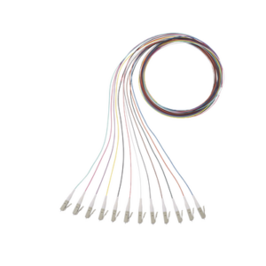 Kit de 12 Pigtails con Conector LC, Multimodo 50|125 OM3, 900um, de 1 Metro (3.28 Pies)