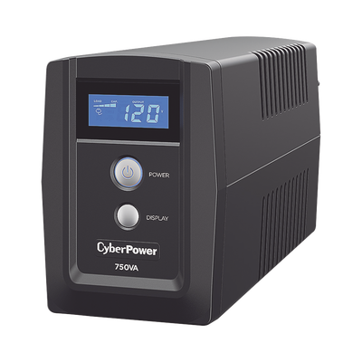 UPS de 750 VA|300 W, Topología Línea Interactiva, Entrada 120 Vca NEMA 5-15P, y 6 Salidas NEMA 5-15R, Con Regulador de Voltaje (AVR)