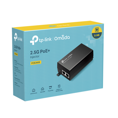 Inyector PoE+ (30W) | Gigabit 802.3 af|at | 2 puertos 10|100|1000 Mbps | Plug and Play | Fuente alimientación Integrada