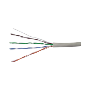 Bobina de Cable UTP 305 Metros (1000 Pies) de Cobre, PanNet, Gris, Categoría 5e (24 AWG), PVC (CM), de 4 Pares