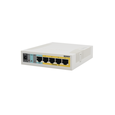 (RB260GSP) Switch Mikrotik 5 puertos PoE (Pasivo) (1in|4out) Gigabit Ethernet y 1 SFP