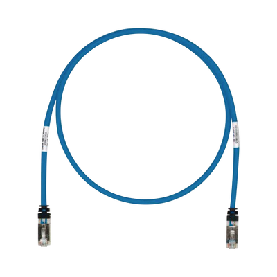 Patch Cord Cat6A, Blindado S|FTP, CM|LS0H, 0.91 Metros (3 Pies), Color Azul