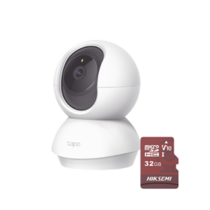 Kit de Cámara IP Wi-Fi | Incluye 1 Pieza Modelo TAPOC200 | 2 Megapixel | Utiliza La App Tapo | 1 Memoria Micro SD Hiksemi Modelo HS-TF-E1|32G