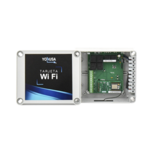 Modulo WIFI con gabinete para uso en Energizadores YONUSA|Aplicación sin costo|Activación Remota de 4 salidas tipo Relay con alta capacidad.