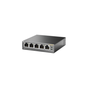 Switch PoE no Administrable de escritorio | 5 puertos 10|100 Mbps | 4 puertos PoE af|at | Presupuesto 67 W | Modo Extensor hasta 250 m | Calidad video prioritaria