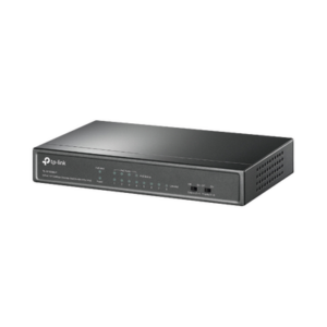 Switch PoE No Administrable de Escritorio | 8 puertos 10|100 Mbps | 4 puertos PoE af | Presupuesto 41 W | Modo extensor PoE hasta 250 metros | Calidad video prioritaria