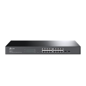 Switch Omada SDN Administrable | 16 puertos Gigabit y 2 puertos SFP | Funciones sFlow, QinQ y QoS | Administración centralizada OMADA