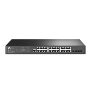 Switch Omada SDN Administrable | 24 puertos Gigabit y 4 puertos SFP | Funciones sFlow, QinQ y QoS | Administración centralizada OMADA