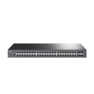 Switch Omada SDN Administrable | 48 puertos Gigabit y 4 puertos SFP+ | Funciones sFlow, QinQ y QoS | Administración centralizada OMADA