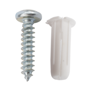 Paquete de 20 taquetes blancos 3|4" y 20 tornillos 8mm x 3|4" (1101-05002)